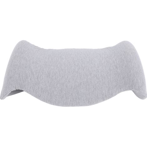 Oreiller lombaire avec taie d'oreiller amovible, ergonomique et respirant, en mousse à mémoire de forme, coussin de soutien de taille pour lit et canapé, gris clair (1/5)