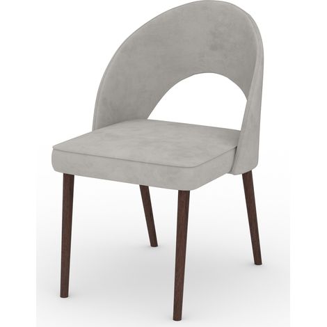 Chaise moderne en bois Noyer foncé et tissu au choix Cekuza-Tissu 27124 (1/5)