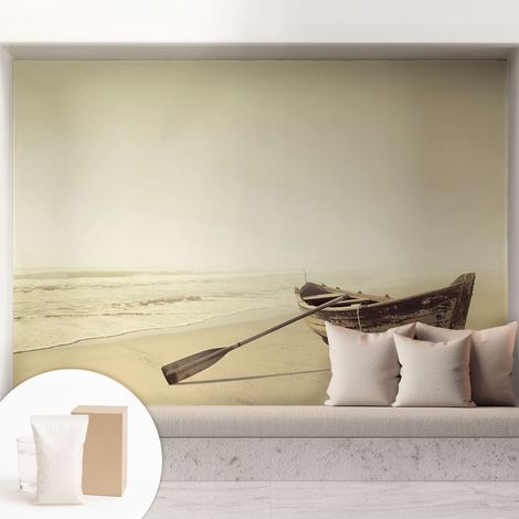 Tapete Vliestapete mit Kleber - abwaschbar - Arbeitszimmer - Esszimmer- Top Qualität Küstenruhe 208x146 cm (1/5)