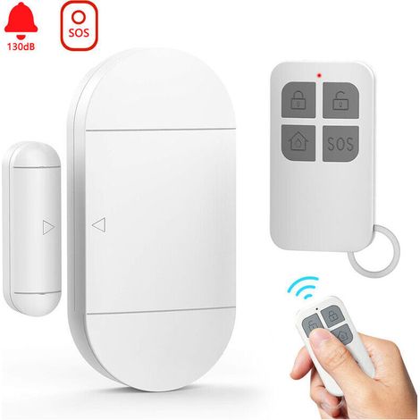 Alarme de porte et de fenêtre, détecteurs de porte et de fenêtre sans fil avec télécommande et piles, capteur magnétique antivol anti-intrusion pour système de sécurité pour la maison et les enfants