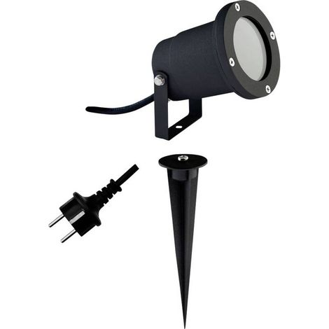 [NEUWERTIG] B-Ware EVN LED-Gartenstrahler GU10 35W Schwarz Außenleuchte Strahler mit Erdspieß IP54 (1/2)