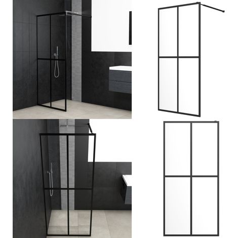 Écran de douche Verre trempé transparent 90x195 cm - Paroi De Douche - Ecran De Douche - Douche Italienne - Cabine De Douche - Verre Trempé - Home & Living (1/5)