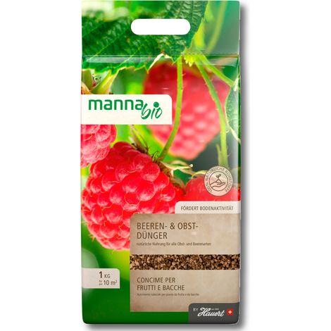 Manna Bio Beerendünger Obstdünger 1kg Beerenpflanzen Erdenbeerendünger Garten