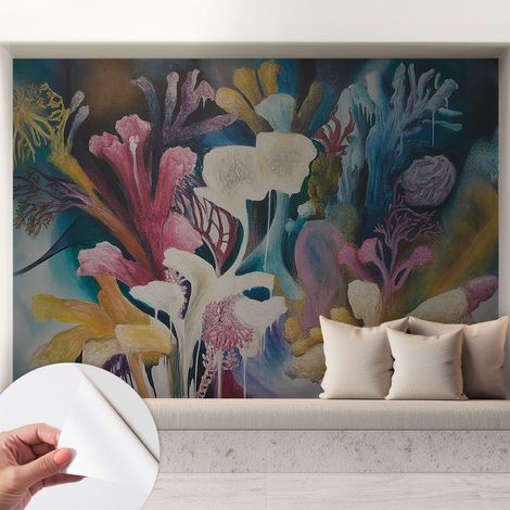 Fotomurale adesivo - Carta da parati adesiva - per la cucina camera da letto per la soggiorno - Esplosione floreale 208x146 cm (1/5)