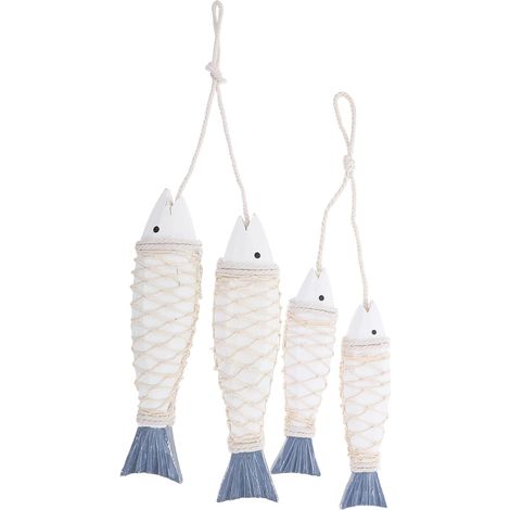 2pièces Décoration Murale Poissons Bois Ornements Poissons pour Maison Décoration Style Ferme Murale (1/5)