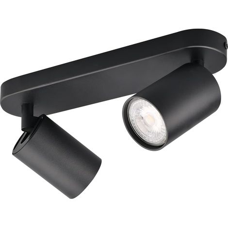 Plafonnier LED 2 Spots Orientables 2 GU10 Spots de plafond Pivotants (1/5)