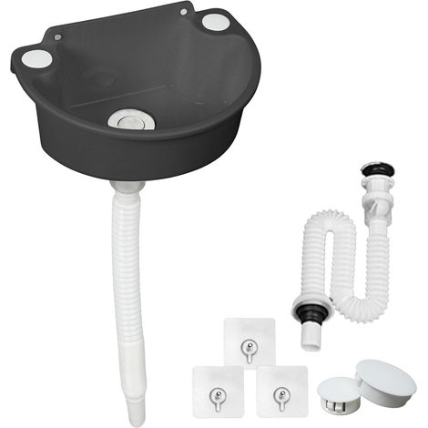 Évier en Plastique Bassin de vidage Bassin de lavage à main pour Camping-Car, Jardin, Lavabo, évier, Cave, Buanderie, avec Bouchon de Vidange et Tuyau D'évacuation de Siphon (1/5)