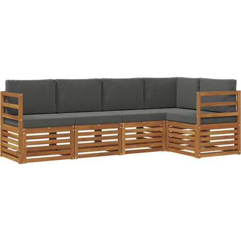 Sectional Sofa Set with Cushion 5 pcs Natural and Anthracite vidaXL (1/5)