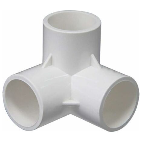 QORVA-LaBlanc - Raccord en PVC à 3 voies, connecteurs de tuyau en PVC, raccords tridimensionnels, connecteurs de meubles, cadre de serre (taille : 32 mm)