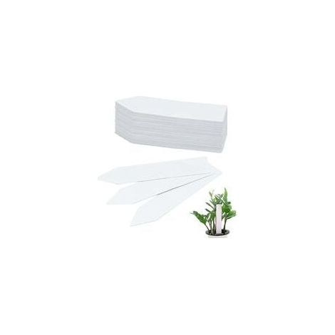 100 Stück Kunststoff-Pflanzenetiketten, 10 x 2 cm, wasserdichte Garten-Kunststoffetiketten, Setzlingsmarkierungen, Kindergarten-Pflanzenetiketten, PVC-Pflanzen- und Blumentopf-Etiketten (1/5)