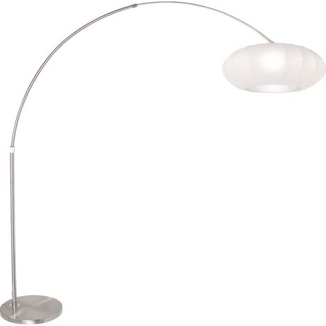 Bogenleuchte Stehleuchte Standlampe Wohnzimmerlampe Metall Seide H 240 cm 3806ST (1/5)