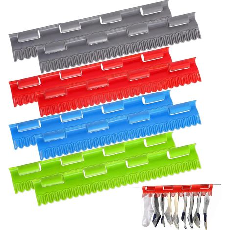 8 Pcs Plastic Sock Holder for Clothes Dryer, Sock Holders and Underwear Laundry Supplies (32 x 5 cm) (1/5)