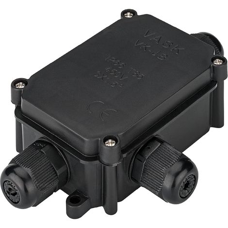 Goobay 56660 Involucro di Protezione IP-66 per Morsetti Isolanti PG9, Nero (1/5)