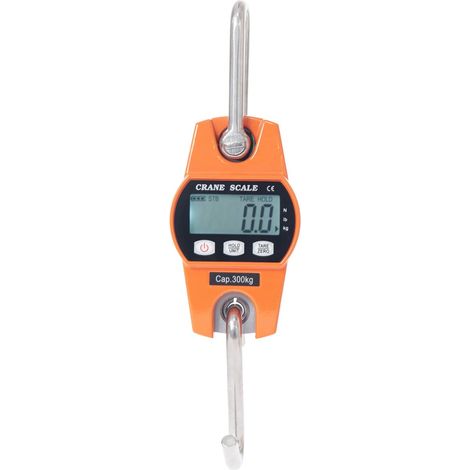 Elektronische Waage 300 kg Hängehakenwaage Dynamometer LCD Industriewaage mit Hakengewicht 300 kg/600 lbs