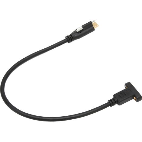 Câble d'extension USB-C Mâle/Femelle Doré 10 Gbps, Compatible 4K 60 Hz, 16 Fils avec Vis de Fixation