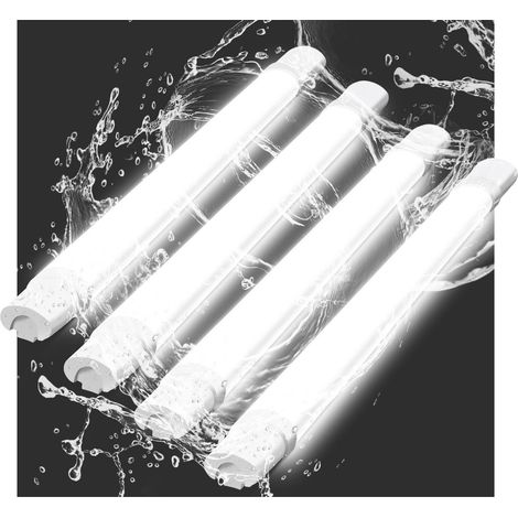 Plafonnier LED étanche 90CM -ZMH Plafonnier LED tube 24W 3000LM Lampe de cave IP65 étanche 5000K Lampe d'atelier Lampe de baignoire Lampe étanche pour salon bureau cuisine garage, 4 pièces (1/5)