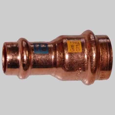 MANICOTTO RAME RIDOTTO A PRESSARE FEMMINA/FEMMINA - 22 x 15