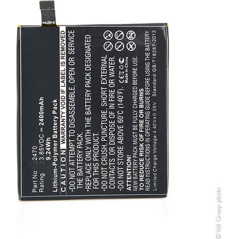 NX - Batterie téléphone, smartphone, GSM pour BQ 3.85V 2400mAh - 2470