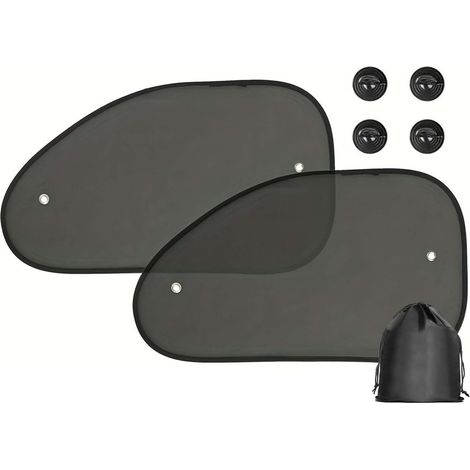 Sonnenschutz für Babyautos mit 99,98 % UV-Schutz, 2-teilig, 65 x 38 cm, Sonnenschutz für Seitenfenster mit Saugnäpfen für Kinder und Haustiere