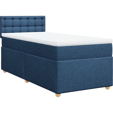 Maison Exclusive - Giroletto a Molle con Materasso Blu 80x200 cm inTessuto