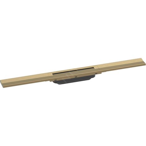 Hansgrohe – Caniveau de douche linéaire 700mm – Grille inox AISI 304 bronze brossé – Montage libre, découpable – Siphon anti-odeurs – 56043140 (1/4)