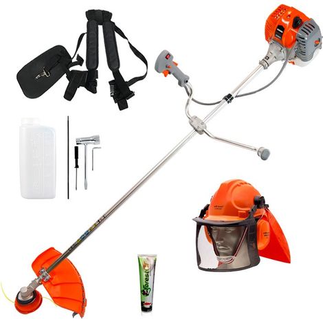 Desbrozadora Barra Fija 28mm 52,7cc + Casco Forestal + Aceite 125ml
