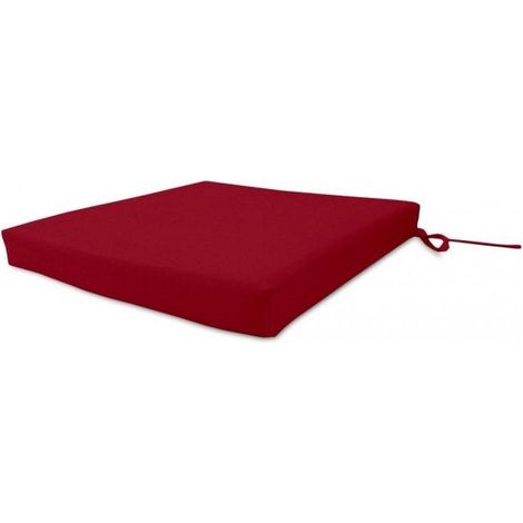 Dessus de chaise outdoor imperméabilisé 40X40X5 cm ALIX rouge, par Soleil d'ocre