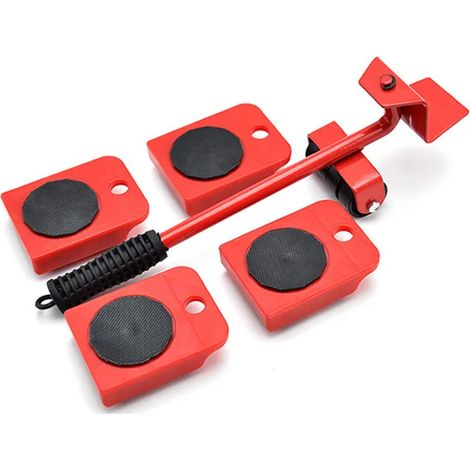 Outil de Transport de lève-meubles robuste ensemble de déménagement de meubles de maison de roue 4 outils à main à roues (1/5)