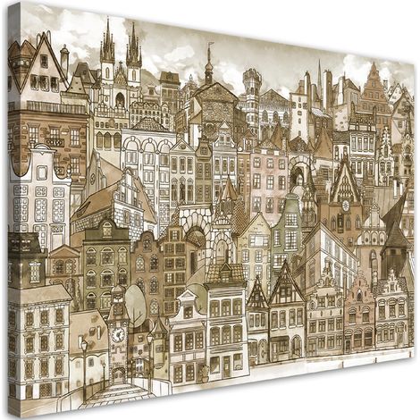 Tableau sur toile Ville joyeuse 90x60 (1/5)