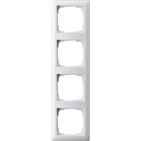 GIRA Gamme d'interrupteurs x4 Cadre System 55, Standard 55 blanc pur (brillant) 021403 1 pc(s) (1/2)
