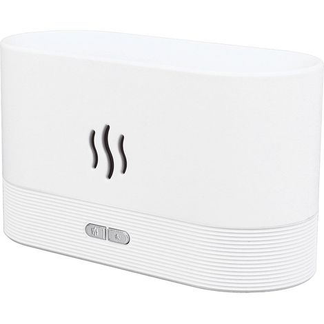Diffuseur d'air parfumé USB aux flammes colorées, 7 couleurs de flamme, humidificateur blanc (1/5)