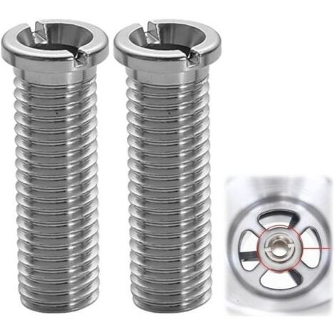 2 Pièces Vis Creuses Pour Éviers,Vis Creuse M12 x 35 mm en Acier Inoxydable,Vis Accessoires de Bouchon de Crépine de Panier D'Évier Pour Cuisine,Convient Pour Éviers de Cuisine et de bar,Évier à Tamis (1/5)