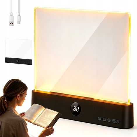 Leselampe Lesezeichenlampe Buchlampe Wiederaufladbare LED Leselampe 3 Farben stufenlos dimmbar Timer (1 99 Min.) Lange Akkulaufzeit (1200 mAh) Ka (1/5)