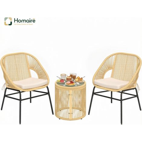 Chaise de jardin en beige verre acier au carbone HOMAIRE (1/5)