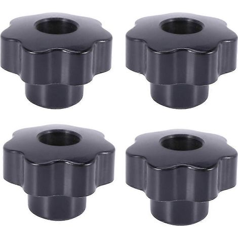 4 vis à tête étoile en plastique noir, filetage M10, diamètre 10 mm (1/5)