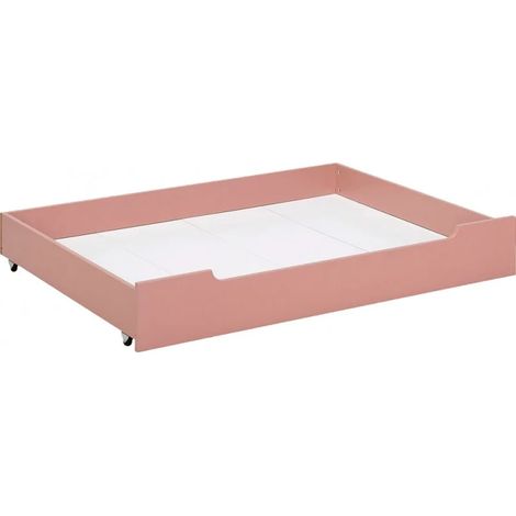 Tiroir de lit enfant rose avec roulettes - MINOT 8081 (1/3)