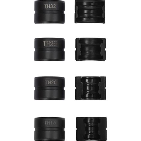Juego de troqueles de crimpado, construcción duradera, compatibilidad versátil, color negro. (1/2)