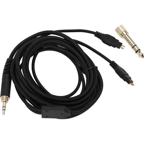 2M Tressé 3.5mm Câble Casque Adaptateur 6.35mm Or (1/5)