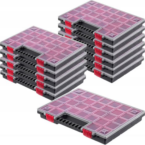 KADAX Organizer, Werkzeugkasten aus Kunststoff, 40 x 30 cm, 12 Stück