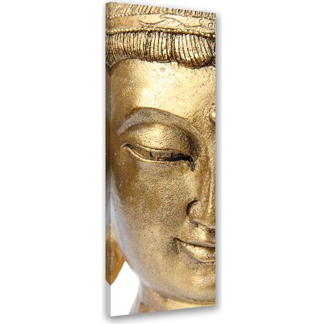 Tableau sur toile Visage doré de Bouddha 30x90 (1/5)
