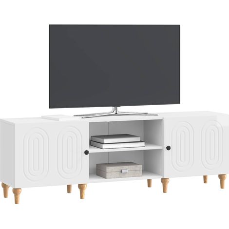 Maison Exclusive - Meuble TV Blanc brillant 150 x 31 x 50 cm Bois d'ingénierie