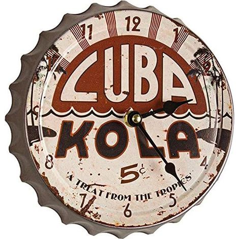 Orologio da Parete in Latta Cuba Kola Bizzotto - 0180184