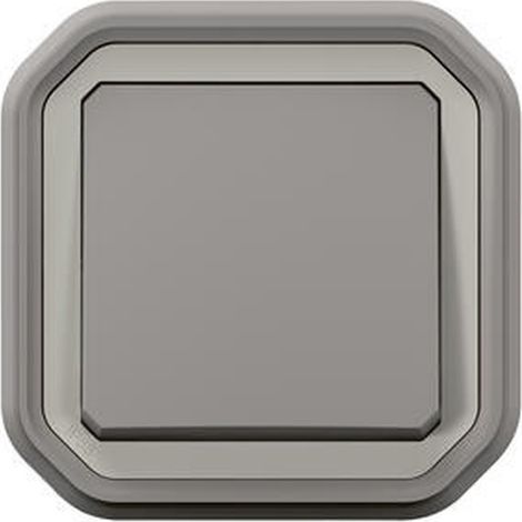 Legrand – Interrupteur va et vient étanche composable 10AX 250V – Pour installation en milieu humide – Couleur gris – PLEXO