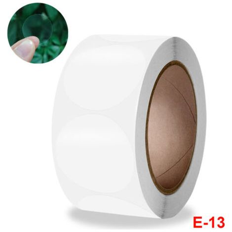 Lot de 1500 autocollants ronds transparents (3,8 cm de diamètre), enveloppes transparentes pour enveloppes, emballages auto-adhésifs, points circulaires avec ligne de perforation pour enveloppes (1/5)