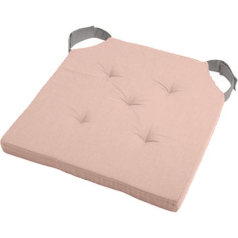 Homemaison – Coussin de chaise réversible 38 x 38 cm – 100% coton – Épaisseur 4 cm – Attaches velcro pour installation rapide