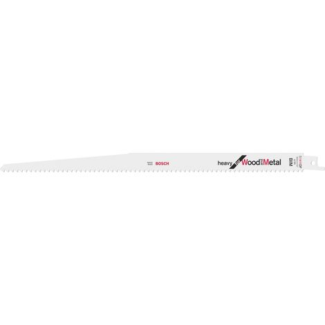 Bosch – Coffret de 25 lames de scie sabre S 1411 DF Heavy pour bois dur et métal – Longueur 300 mm – Denture 4,3 mm pour coupes rapides (1/6)