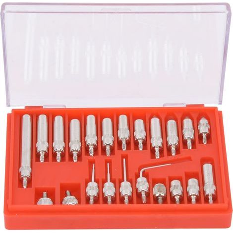 Indicador de punto para comparador de cuadrante, juego de puntas de medición de repuesto con estuche, 22 piezas (1/5)
