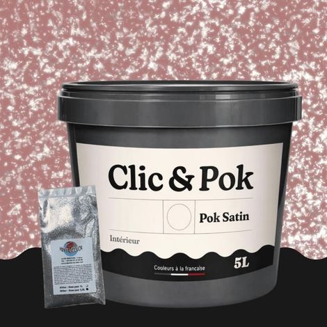 Peinture Effet Pailleté pour Murs & Plafonds - POK PAILLETTE - 5L - Menthe Verte (1/4)