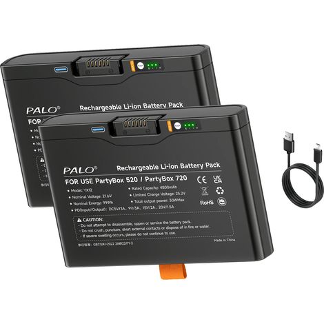 Batería recargable, capacidad de 4800 mAh, voltaje de 21,6 V, 2 unidades. (1/2)