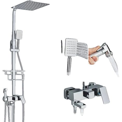 Robinet de Douche Mélangeur, Laiton Durable, Design Multifonction, 4-Chemins 12 pouces B (1/2)